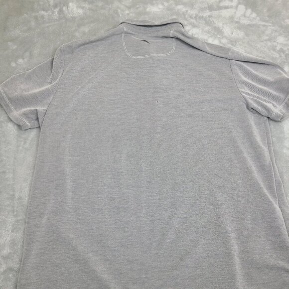Tommy Bahama Shirt‎ Mens XL Grey Short Sleeve Polo Embroidered Tencel Blend - Picture 6 of 10
